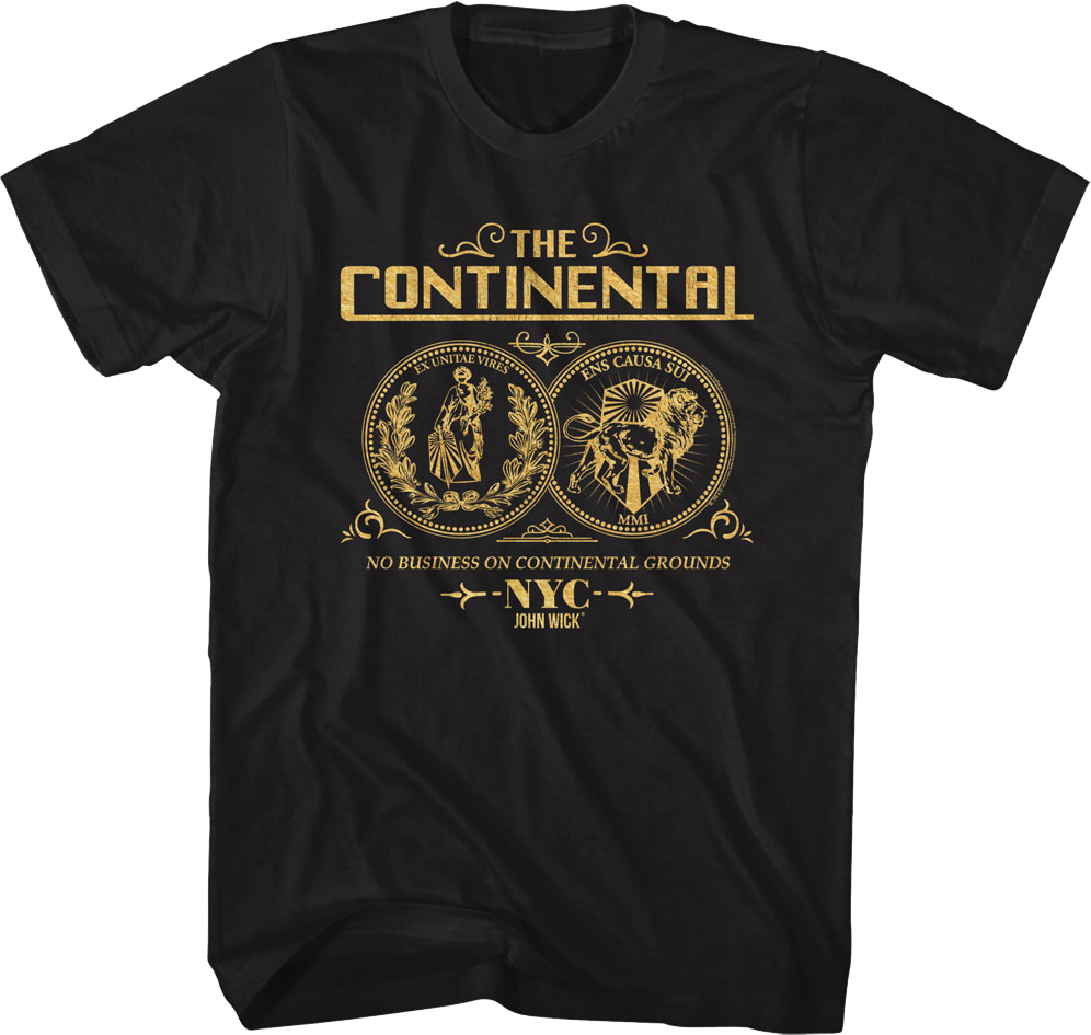 Black Continental Coin John Wick T-Shirt