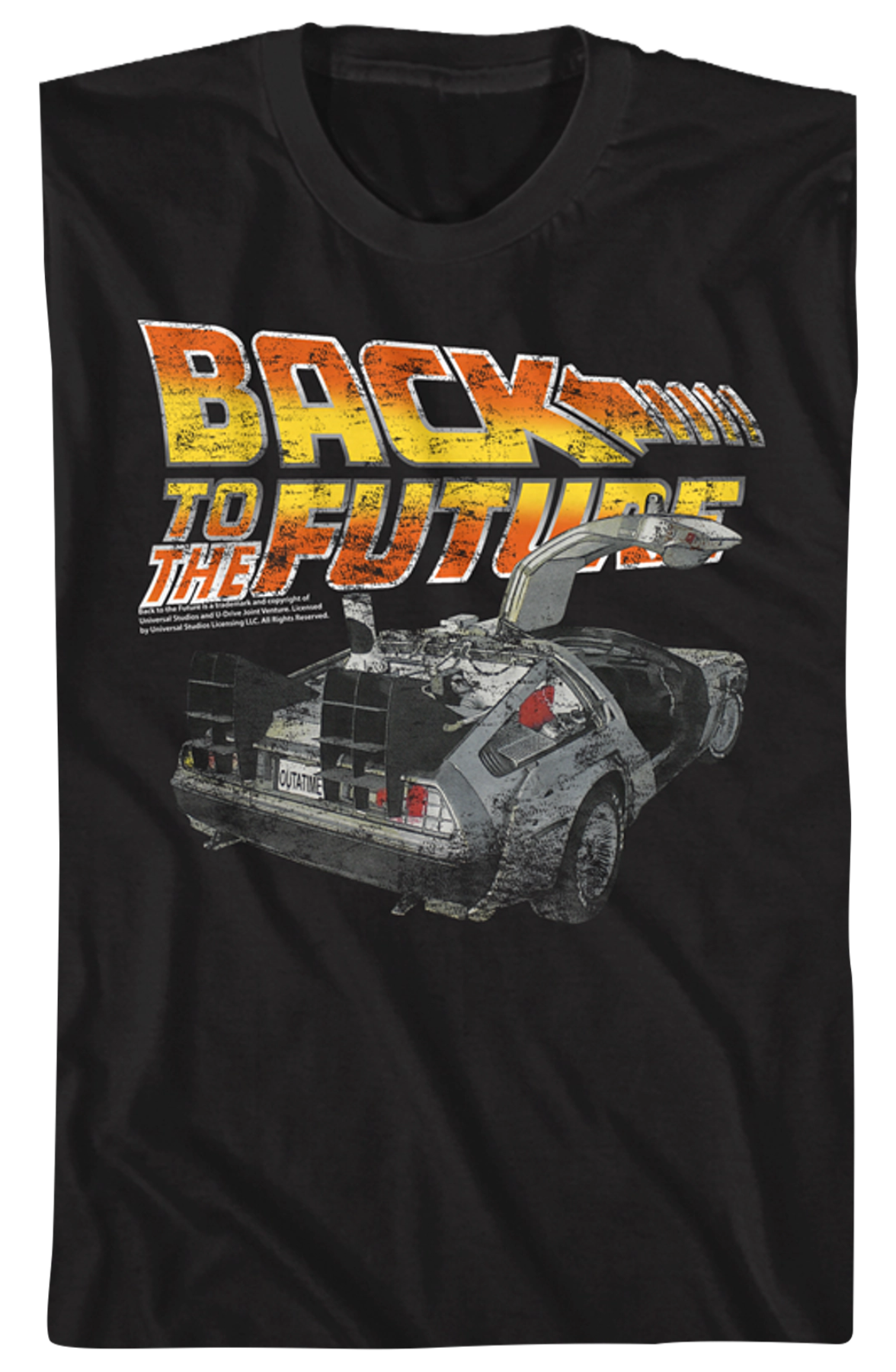 Black Distressed Back to the Future Shirt