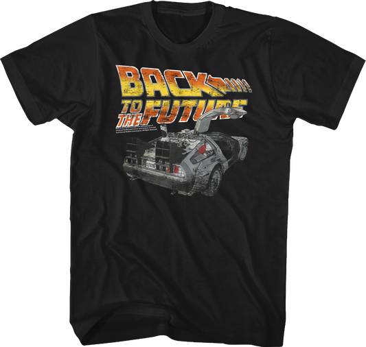 Black Distressed Back to the Future Shirt