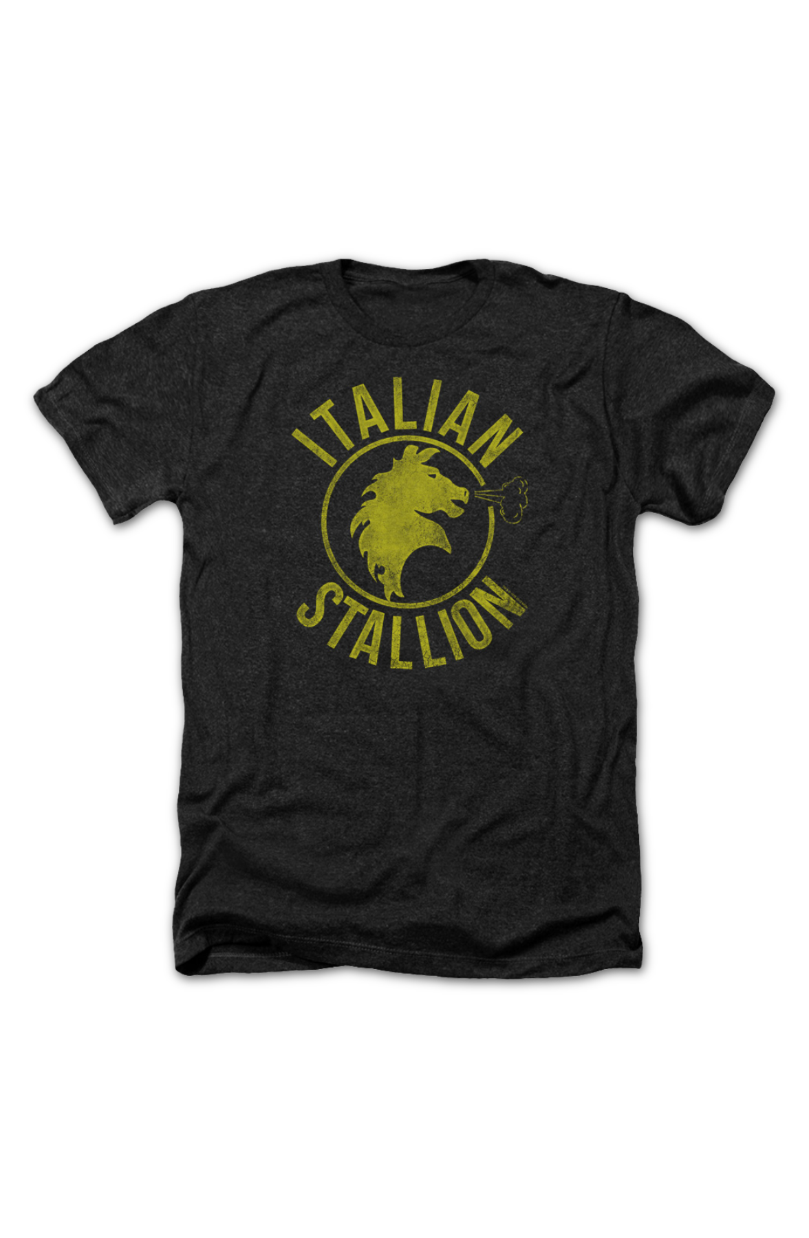 Black Heather Italian Stallion Logo Rocky T-Shirt