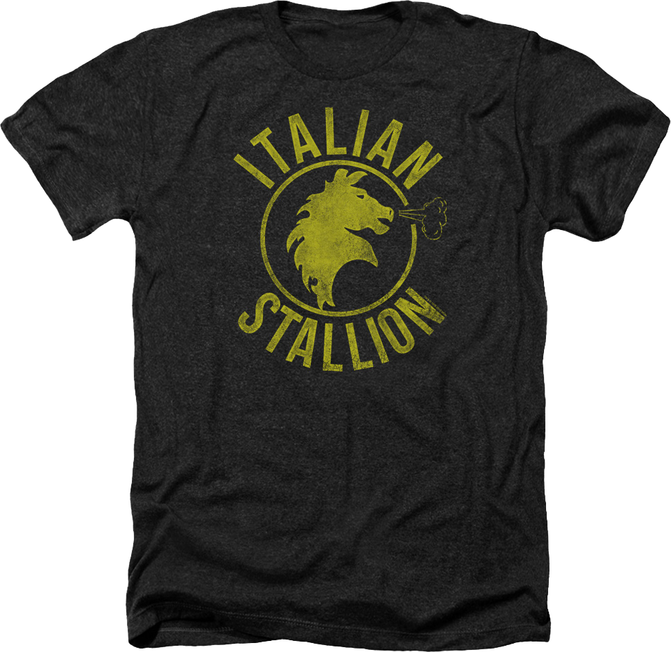 Black Heather Italian Stallion Logo Rocky T-Shirt
