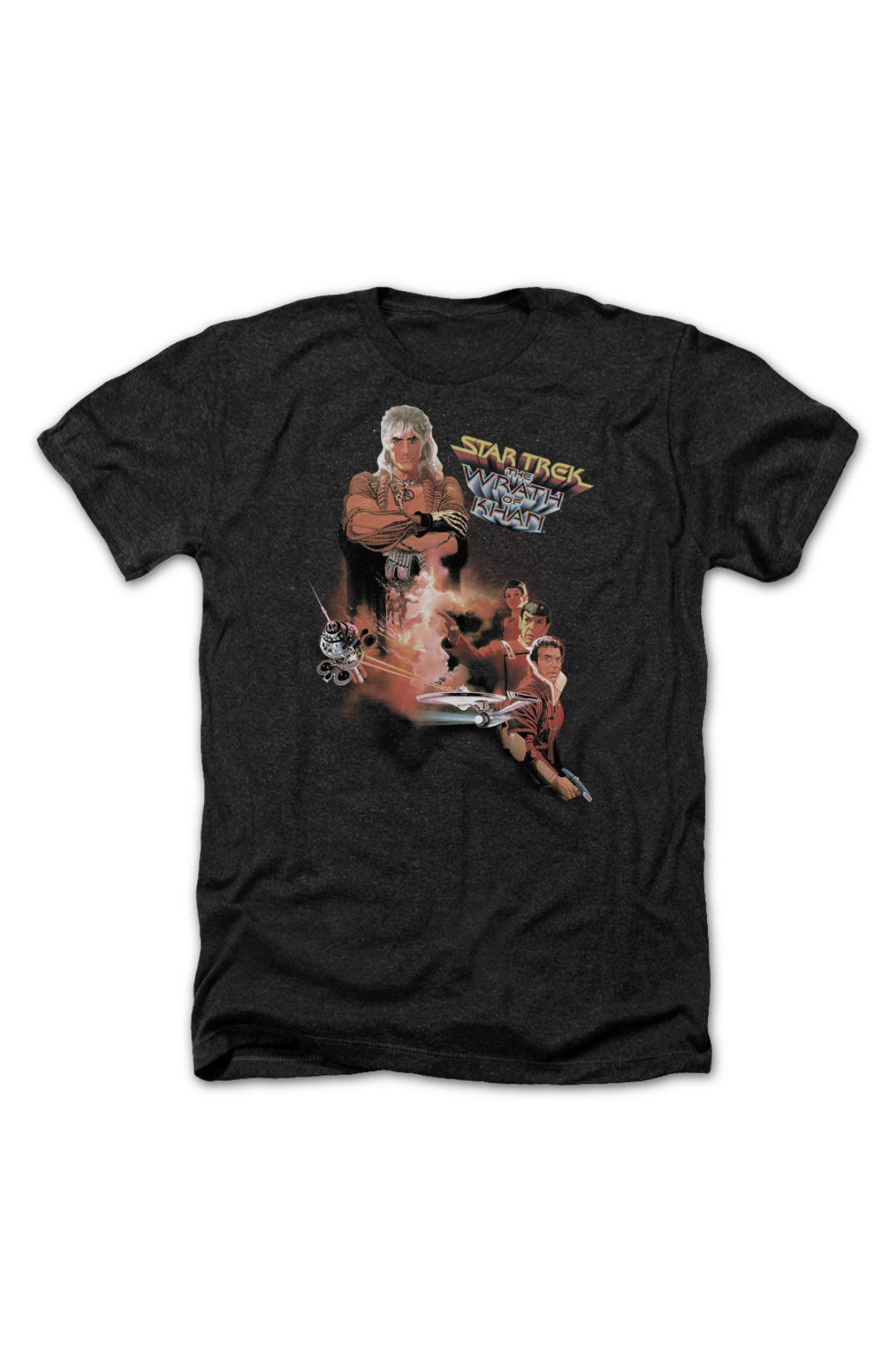 Black Heather Star Trek II The Wrath Of Khan T-Shirt