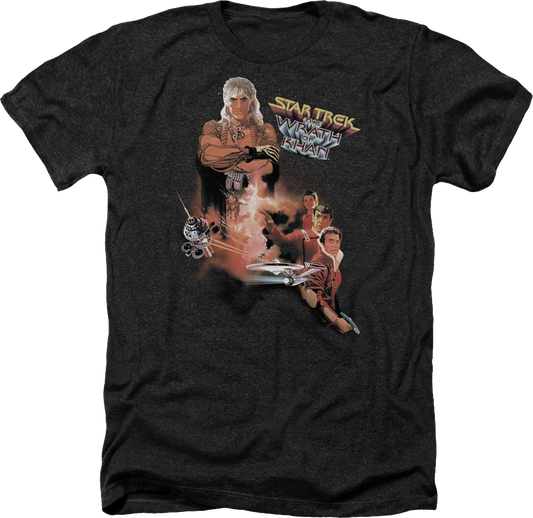 Black Heather Star Trek II The Wrath Of Khan T-Shirt