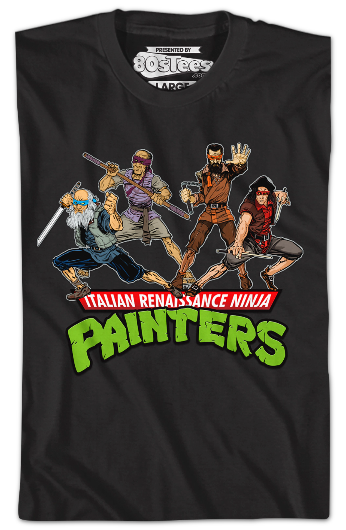 Black Italian Renaissance Ninja Painters T-Shirt