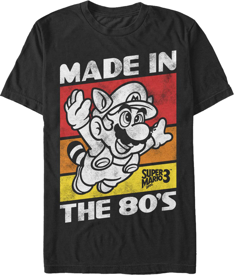 Black Made In The 80's Super Mario Bros. T-Shirt