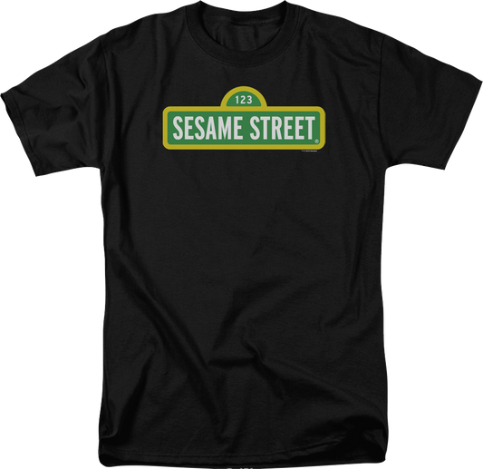 Black Sign Sesame Street T-Shirt