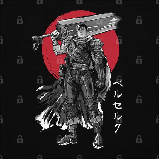 Black Swordsman Sumi-e T-Shirt