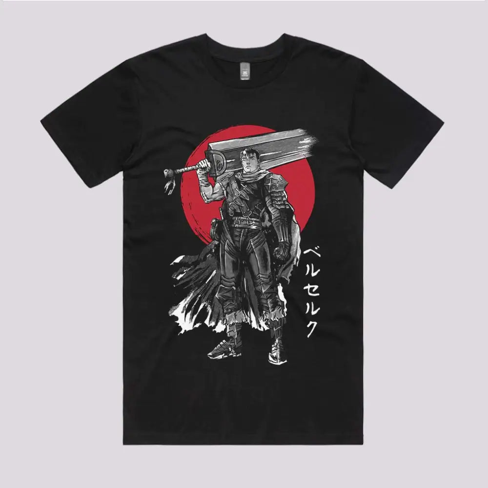 Black Swordsman Sumi-e T-Shirt