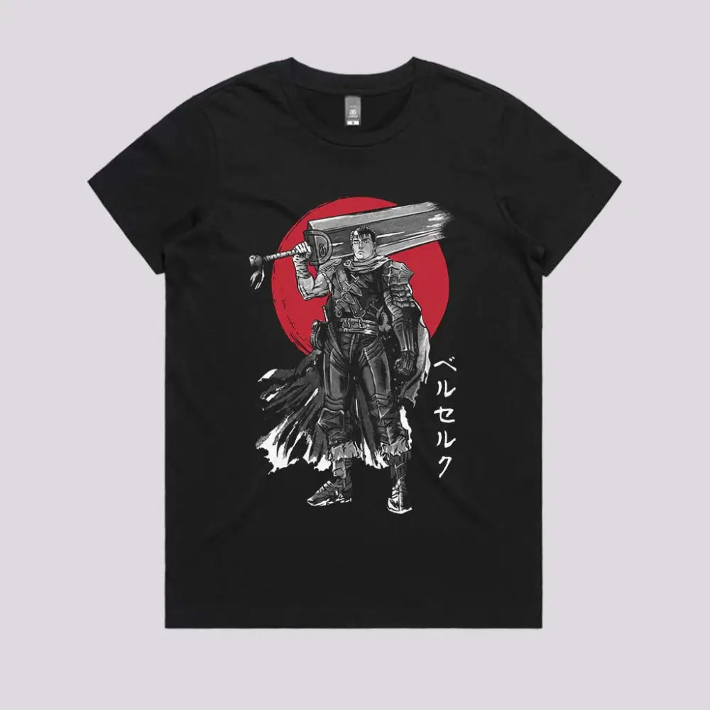 Black Swordsman Sumi-e T-Shirt