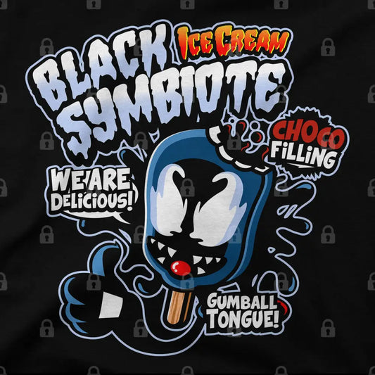 Black Symbiote Ice Cream T-Shirt