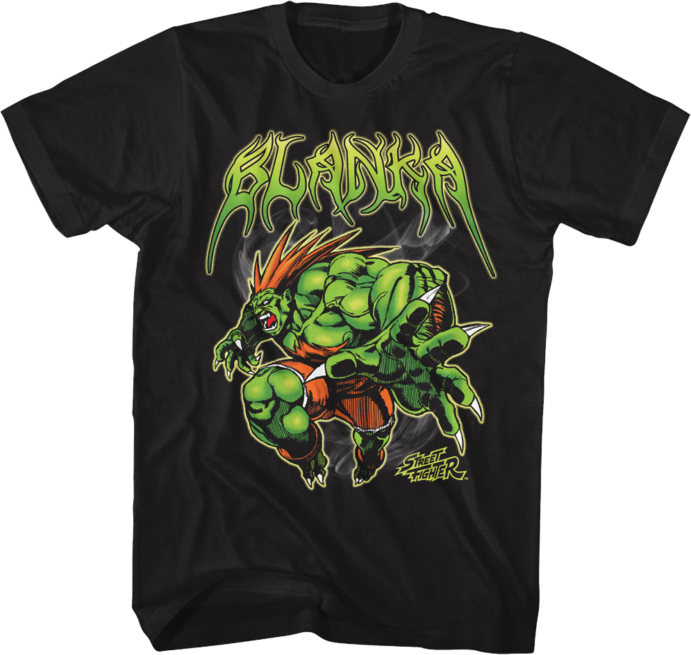 Blanka Attack Pose Street Fighter T-Shirt