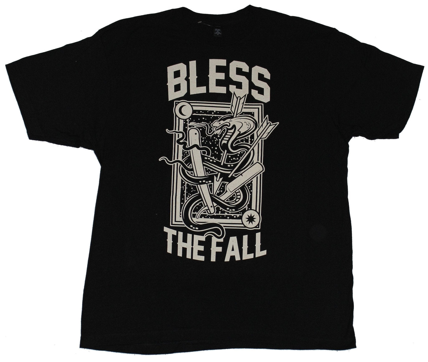 Bless the Fall Mens T-Shirt - Blessthefall Knife Arrow Cobra Card Image
