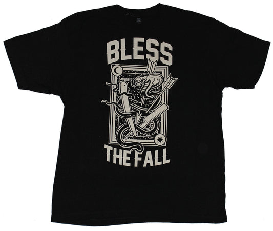 Bless the Fall Mens T-Shirt - Blessthefall Knife Arrow Cobra Card Image