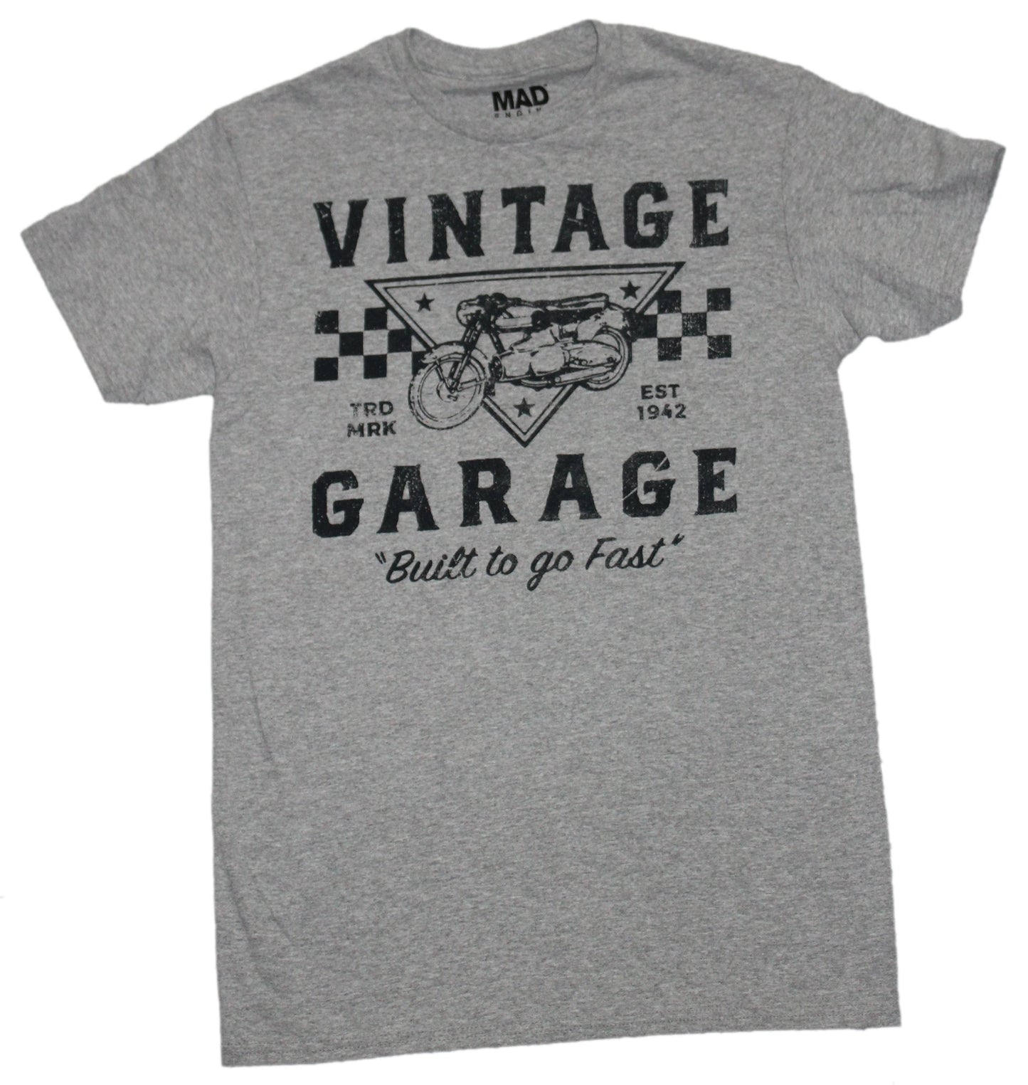 Vintage Garage Mens T-Shirt - Motorcylce Built to Last
