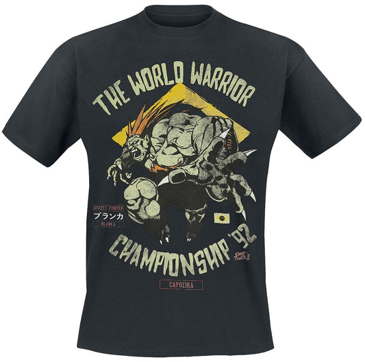 Street Fighter Mens T-Shirt - Capcom World Warrior Championship '92 - Blanka