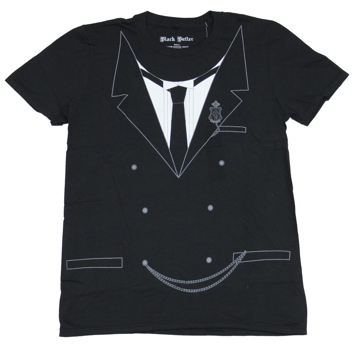 Black Butler Mens T-Shirt - Sebastian Costume Front Image