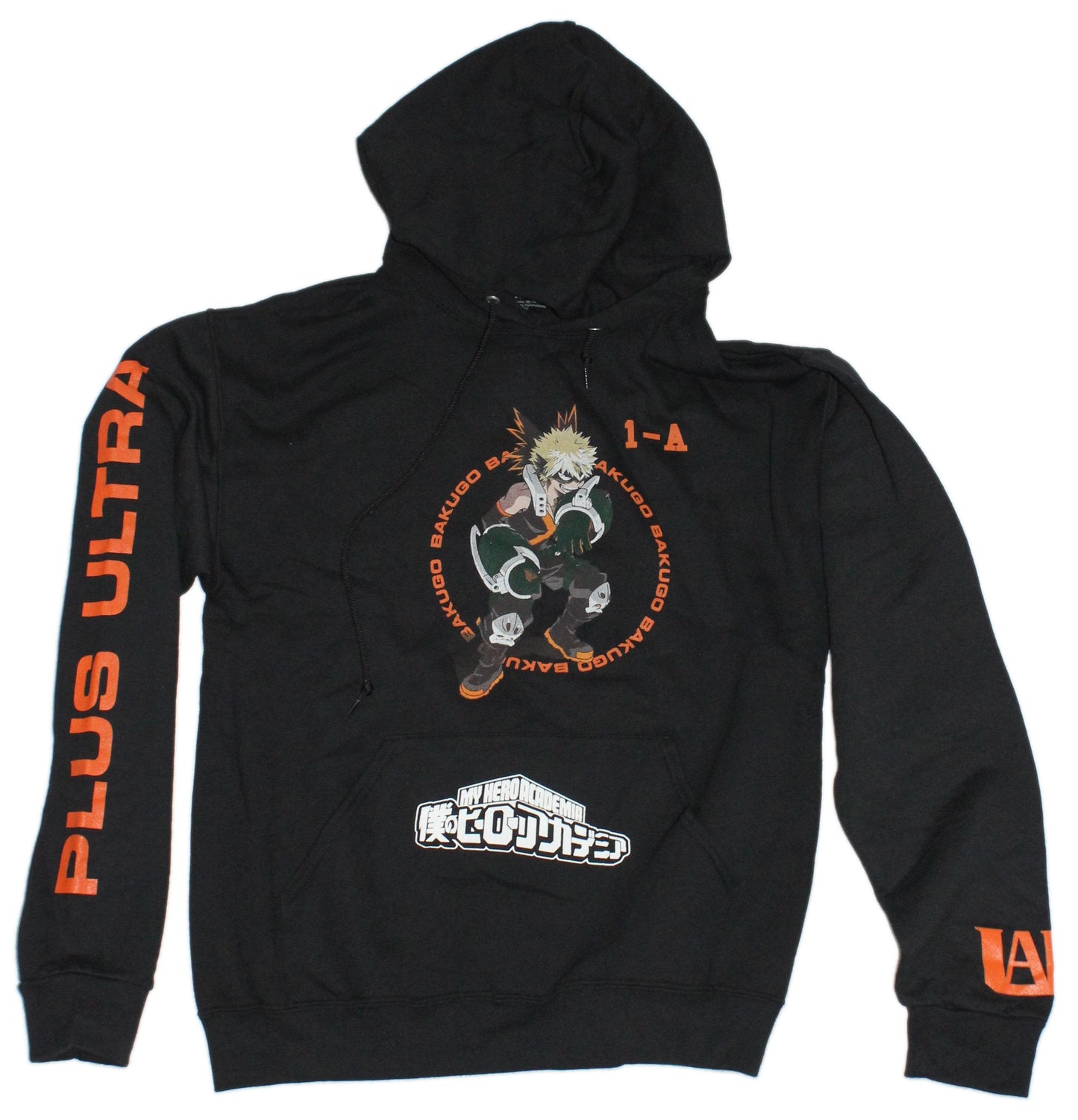 Black My Hero Academia Hoodie Ft  Katsuki Bakugo, UA and Plus Ultra