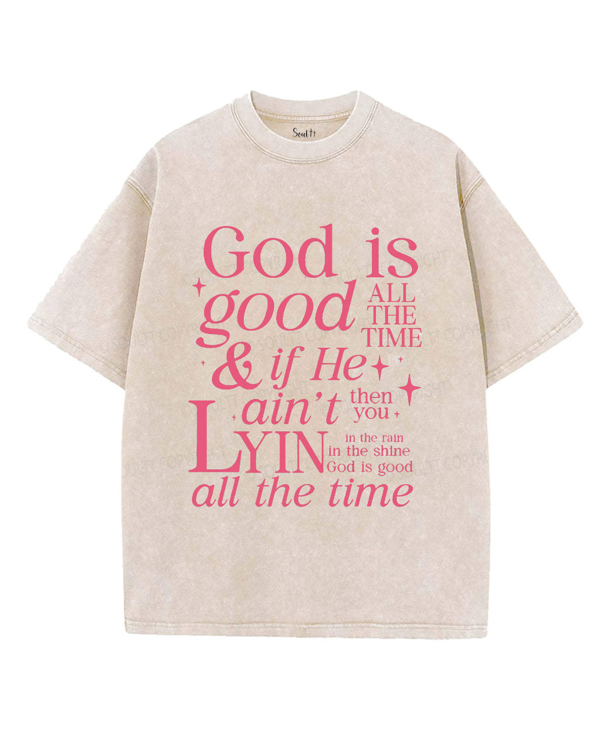God Is Good Unisex Washed Christian T-shirt Style006