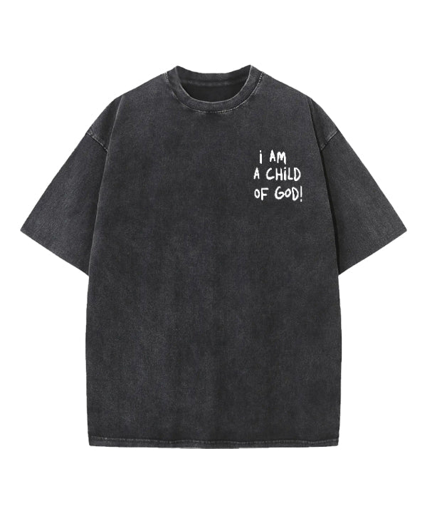A Child Of God Double Sided Washed Christian T-shirt