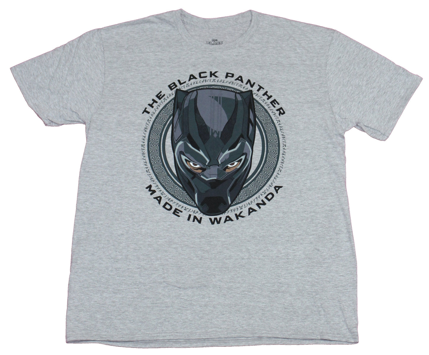 Black Panther Mens T-Shirt - Made in Wakanda Mask Circle