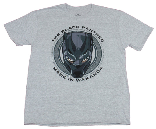 Black Panther Mens T-Shirt - Made in Wakanda Mask Circle