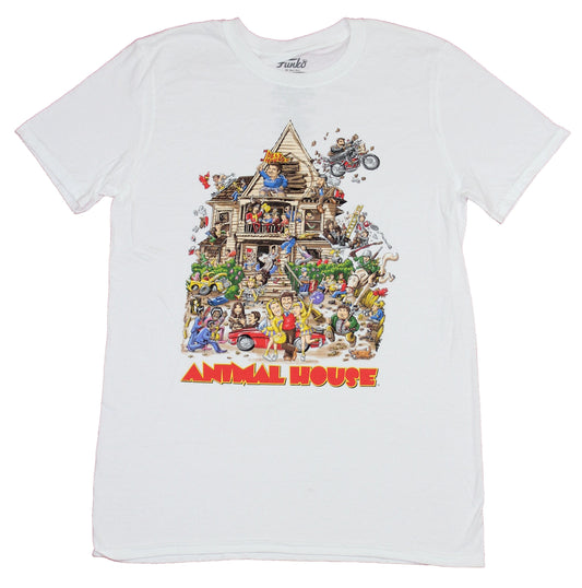 Animal House Mens T-Shirt- Classic Movie Poster Crazy House Image