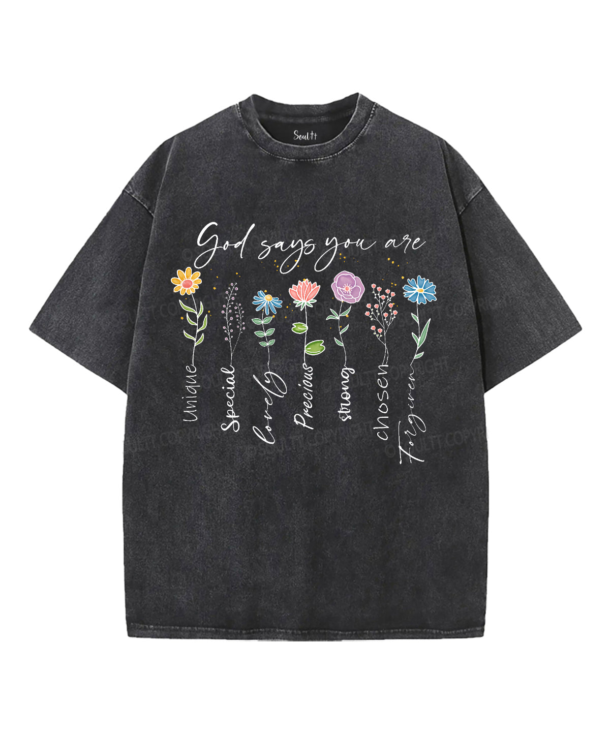 God Says You Are Unisex Washed Christian T-shirt Style003