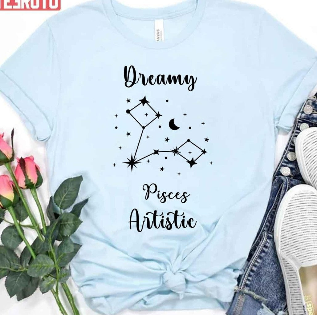 Pisces Dreamy And Artistic Unisex T-Shirt Hoodie, Sweatshirt | VibeTeeNation.com (Image 2)