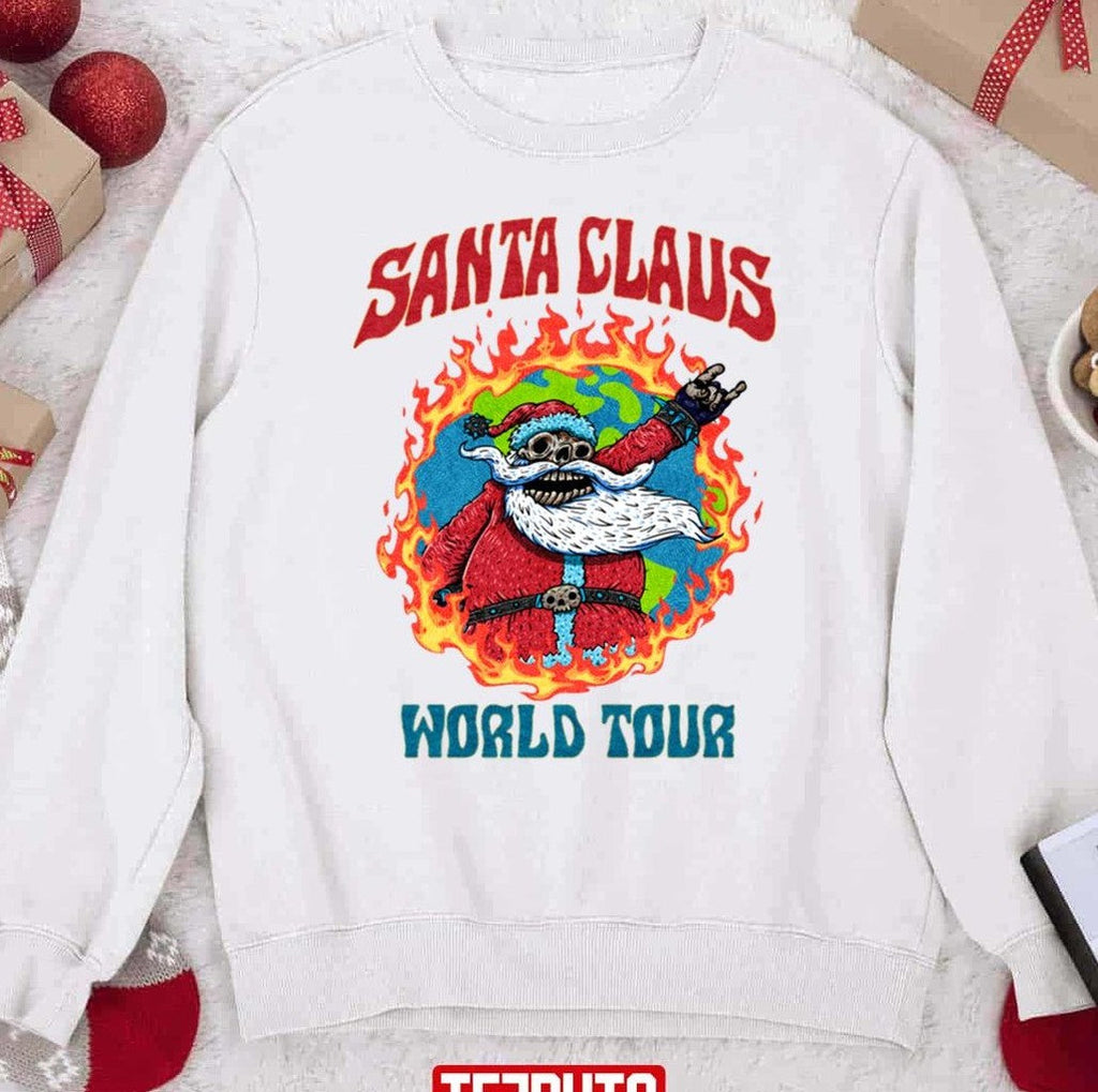 Santa Claus World Tour Unisex Sweatshirt T-Shirts, Hoodie | VibeTeeNation.com (Image 1)