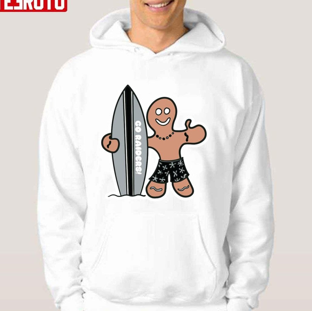 Surfs Up For The Las Vegas Raiders Unisex T-Shirt Hoodie, Sweatshirt | VibeTeeNation.com (Image 2)