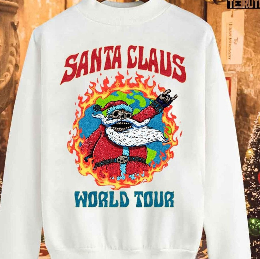 Santa Claus World Tour Unisex Sweatshirt T-Shirts, Hoodie | VibeTeeNation.com (Image 4)