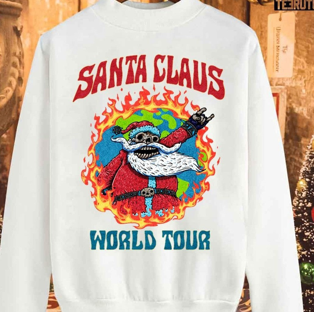 Santa Claus World Tour Unisex Sweatshirt T-Shirts, Hoodie | VibeTeeNation.com (Image 4)