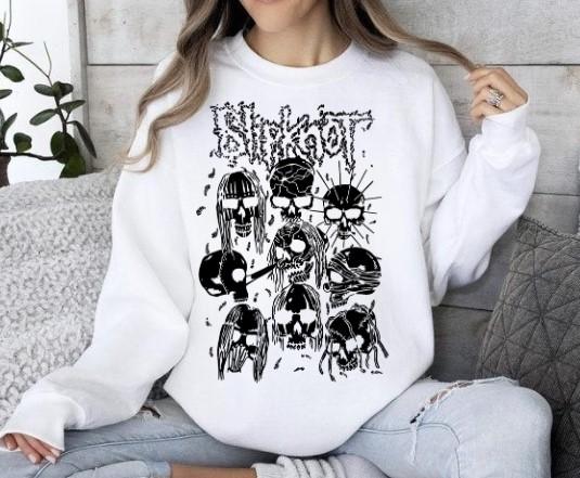 Slipknot Sweatshirt Heavy Metal Rock Band Crewneck Sweatshirt T-Shirts, Hoodie | VibeTeeNation.com (Image 5)