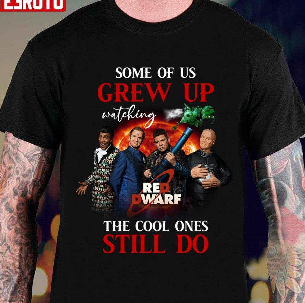 Some Of Us Grew Up Watching Red Dwarf The Cool Ones Still Do Signature Cat Memories Unisex T-shirt Hoodie,... (Image 1)