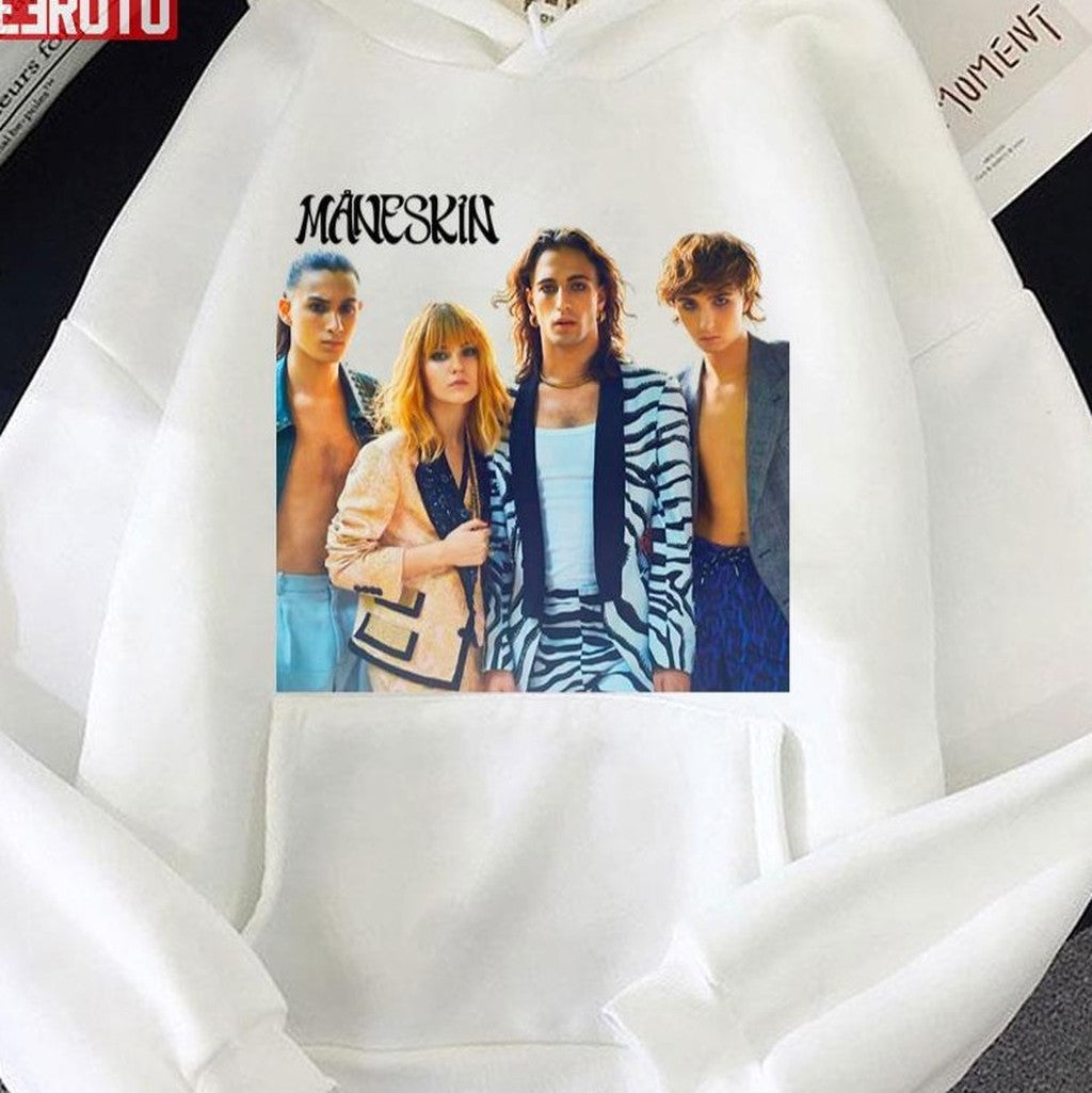 Pop Rock Funk Rock Band Maneskin Unisex T-shirt Hoodie, Sweatshirt | VibeTeeNation.com (Image 2)