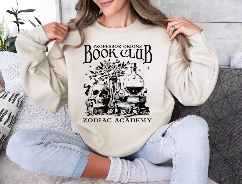 Professor Orions Book Club Zodiac Academy Sweatshirt, Bookish Merch, Booktok Shirt, Gift for Book Lover,... (Image 3)