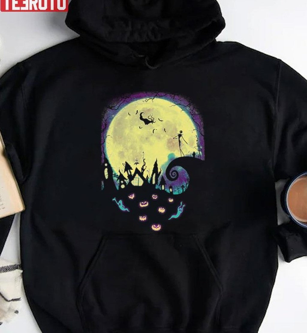 Nightmare Moon Nightmare Before Christmas Pumpkin Garden Unisex Sweatshirt T-Shirts, Hoodie | VibeTeeNation.com (Image 2)