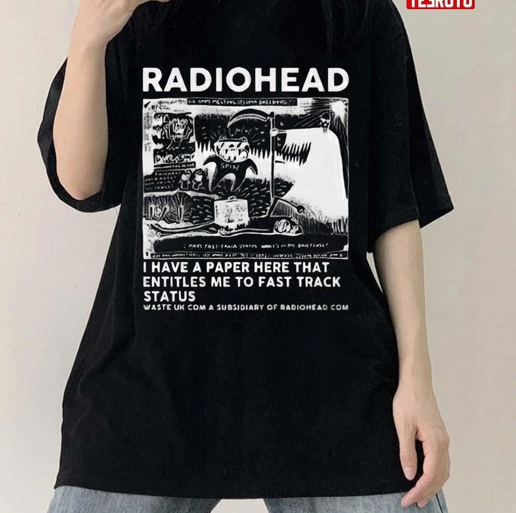 Radiohead Vintage Rock Band Unisex T-Shirt Hoodie, Sweatshirt | VibeTeeNation.com (Image 1)