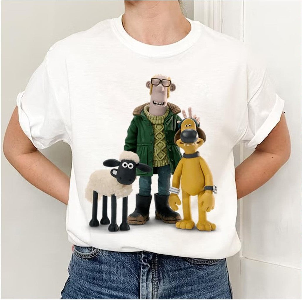 Shaun Bitzer Farmer Shaun The Sheep Unisex T-Shirt Hoodie, Sweatshirt | VibeTeeNation.com (Image 1)