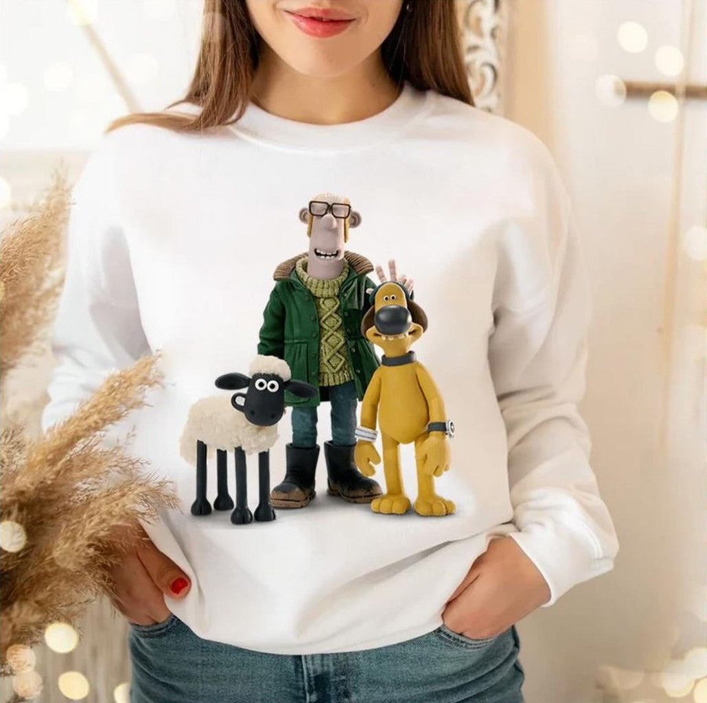 Shaun Bitzer Farmer Shaun The Sheep Unisex T-Shirt Hoodie, Sweatshirt | VibeTeeNation.com (Image 3)