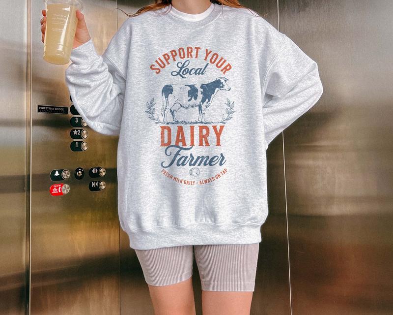 Eat Local Breastfeeding Sweatshirt Breastmilk Sweater Moms Milk Crewneck Moms Boobery Jumper Baby Shower Gift... (Image 4)