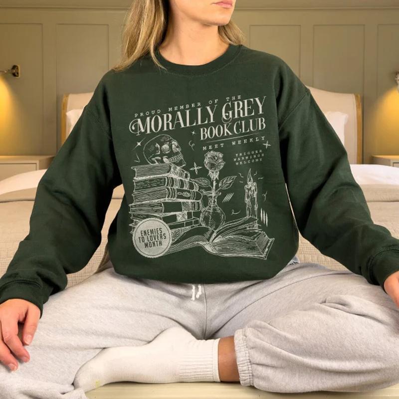 Vintage Morally Grey Book Club Sweatshirt, Dark Romance Shirt, Booktok Shirt, Bookish Merch, Book Lover Gift,... (Image 3)