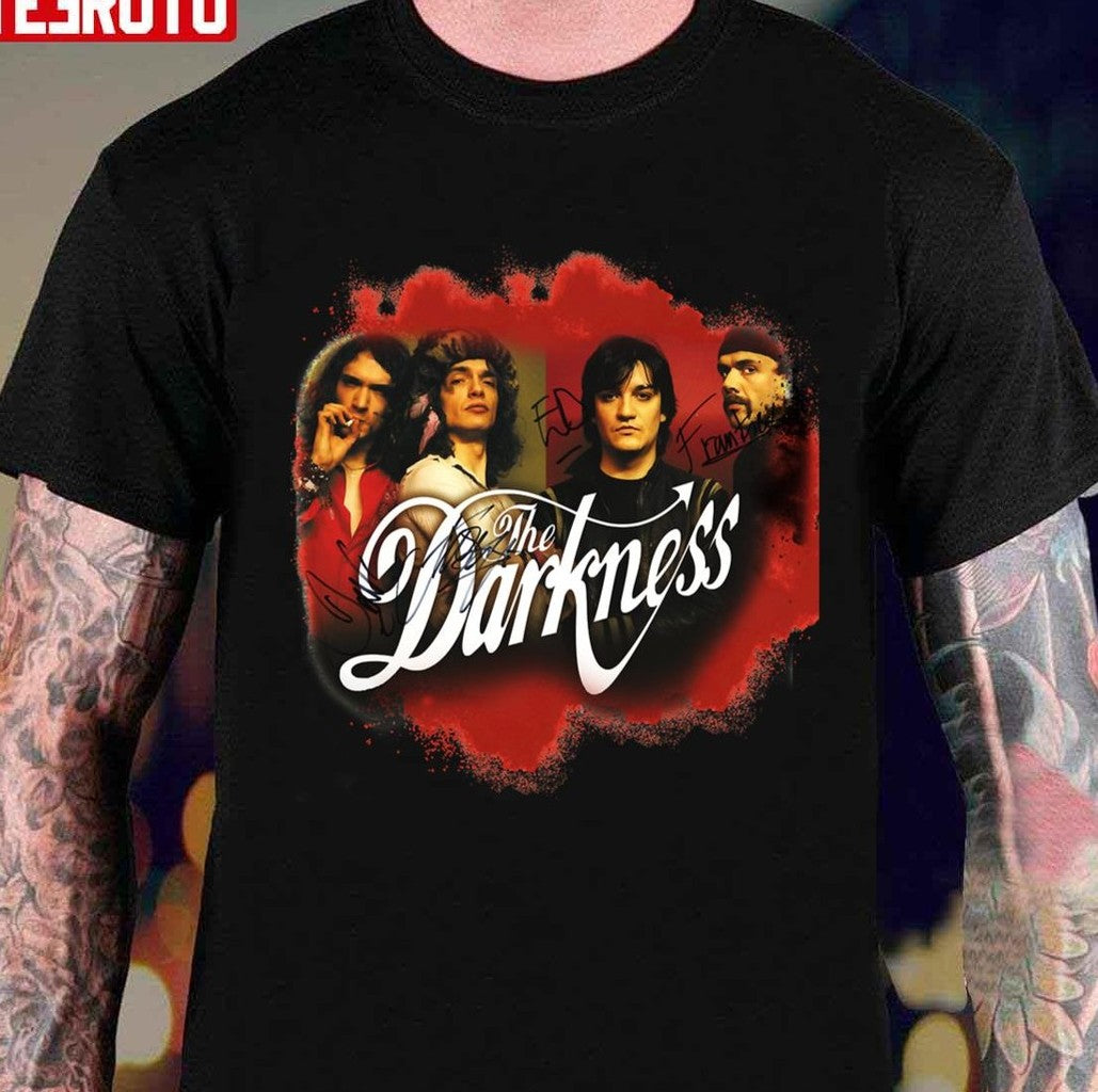 Retro British Rock Band The Darkness Unisex T-Shirt Hoodie, Sweatshirt | VibeTeeNation.com (Image 1)