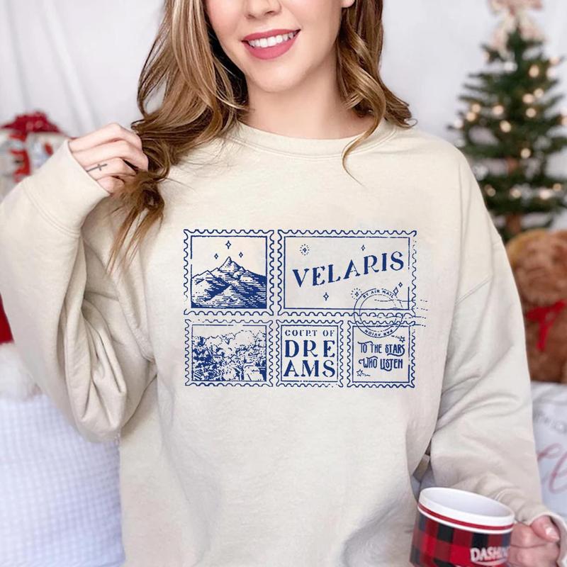 Velaris ACOTAR Sweatshirt, To The Star Who Listen Court Of Dreams Night Court Shirt, Throne Of Glass, Book... (Image 1)