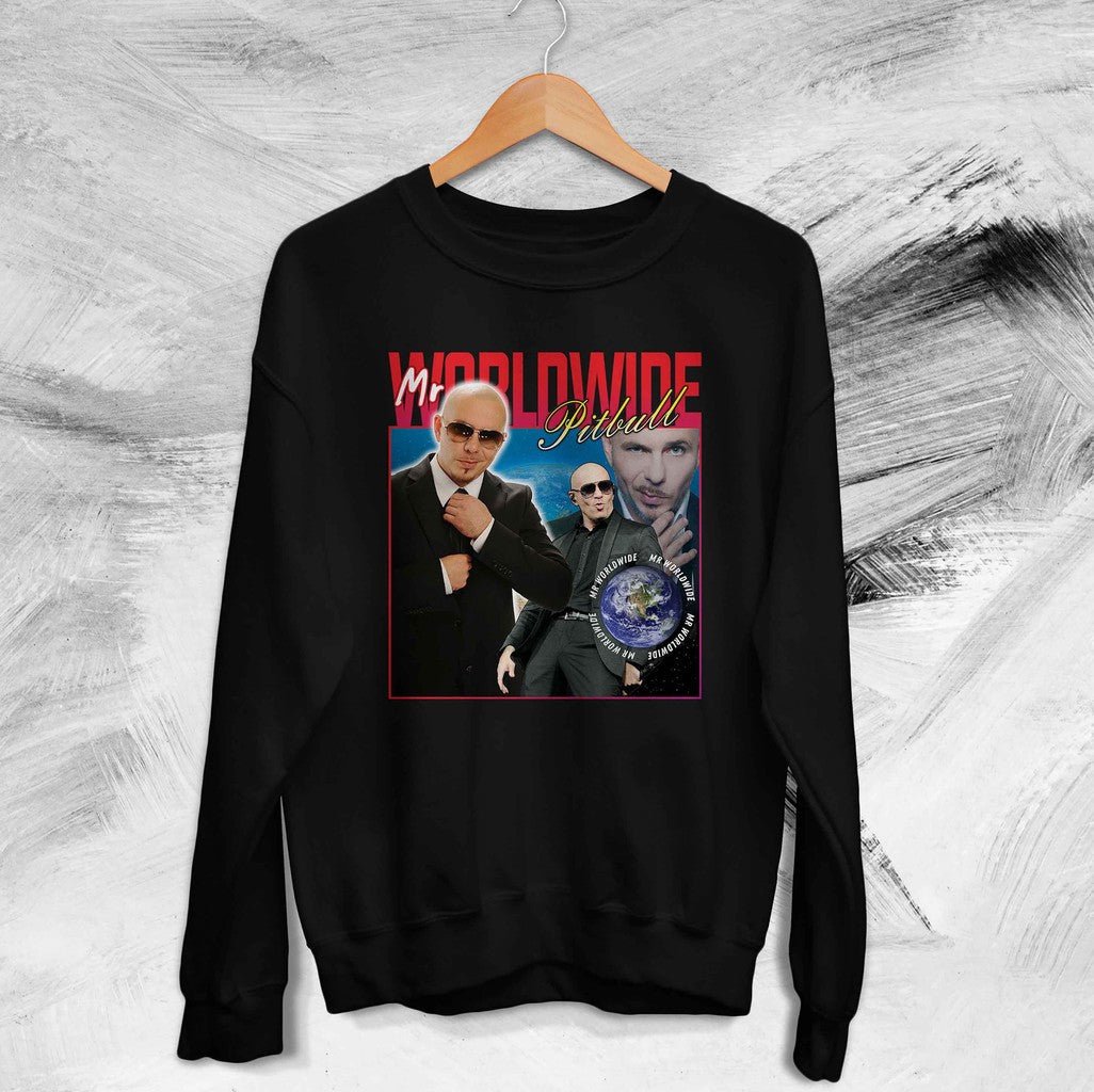 Mr Worldwide Homage Pitbull Music Inspired 90s Rap Vintage Graphic Bootleg Unisex Sweatshirt T-Shirts, Hoodie