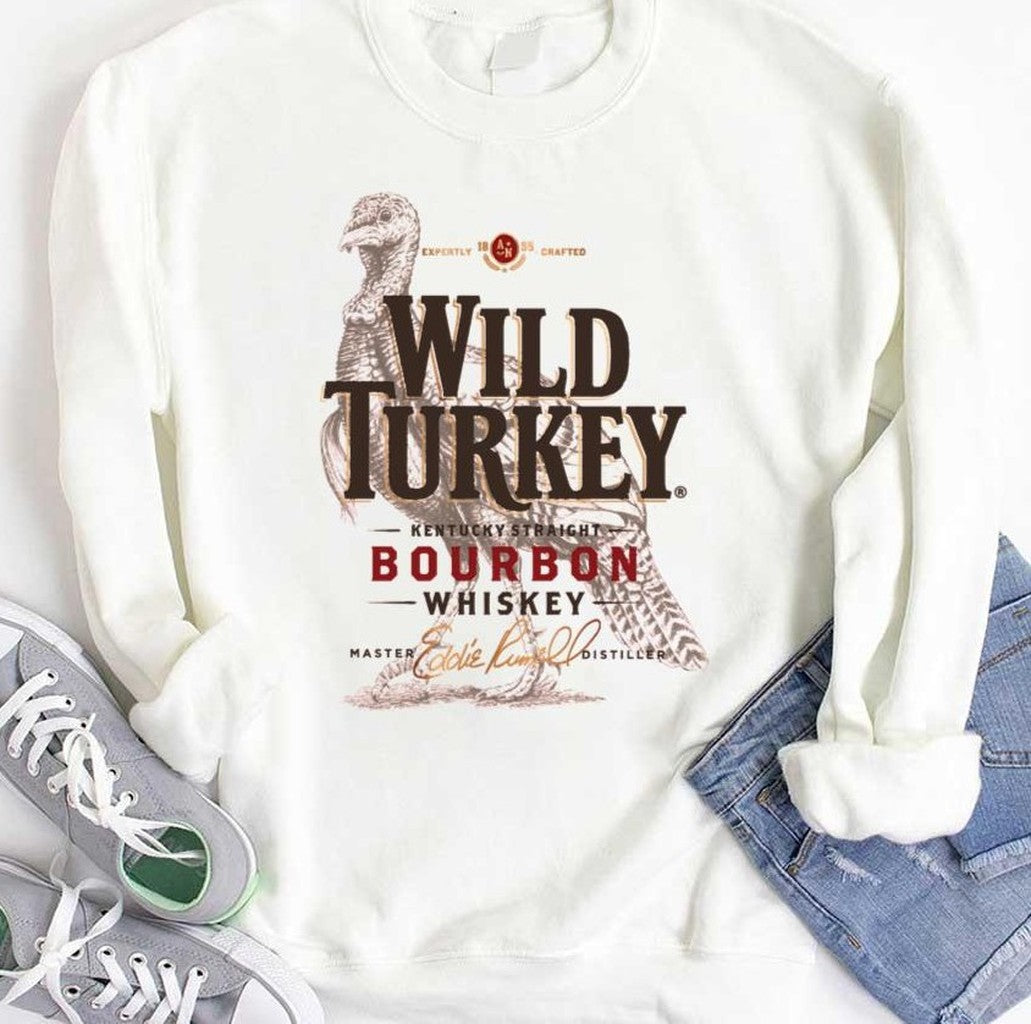 Retro Wild Turkey Kentucky Straight Bourbon Whiskey Unisex Hoodie T-Shirts, Sweatshirt | VibeTeeNation.com (Image 2)
