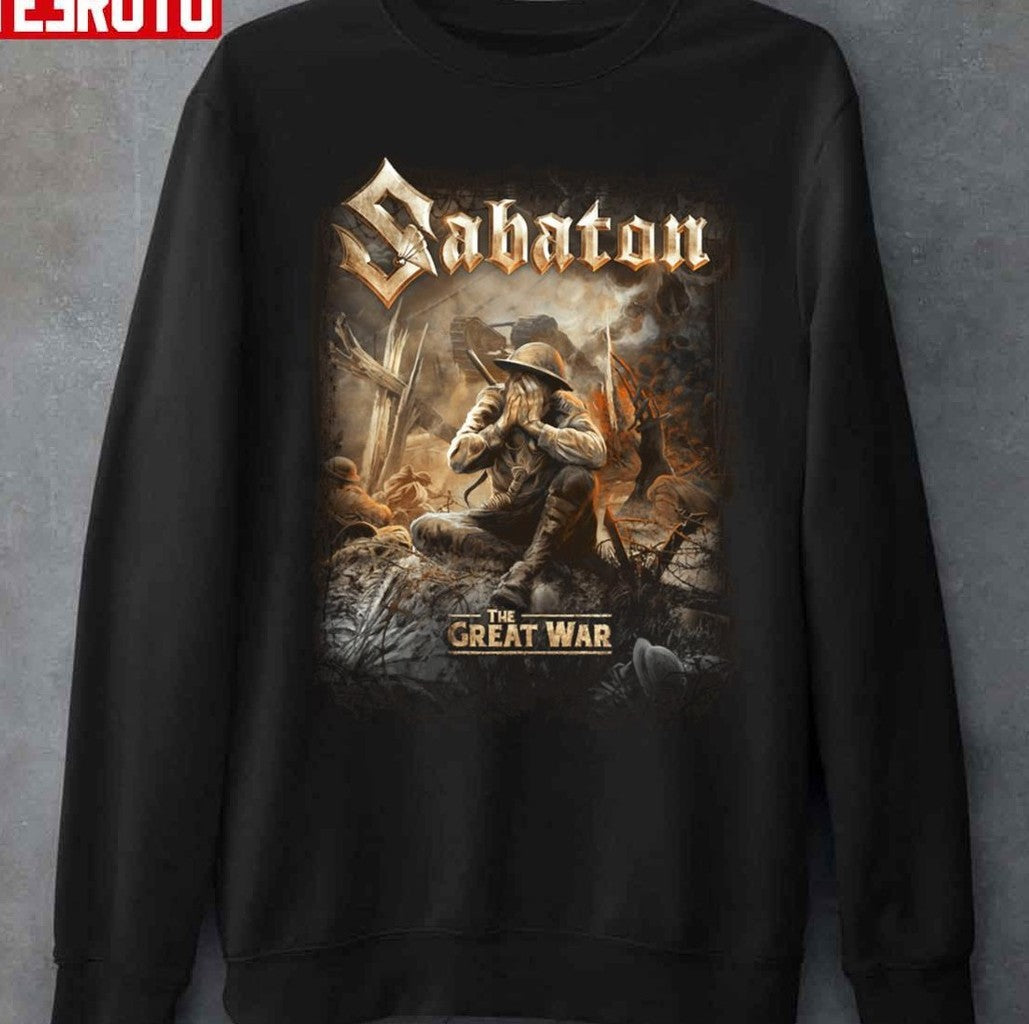 Sabaton The Great War Rock Band Design Unisex T-Shirt Hoodie, Sweatshirt | VibeTeeNation.com (Image 3)