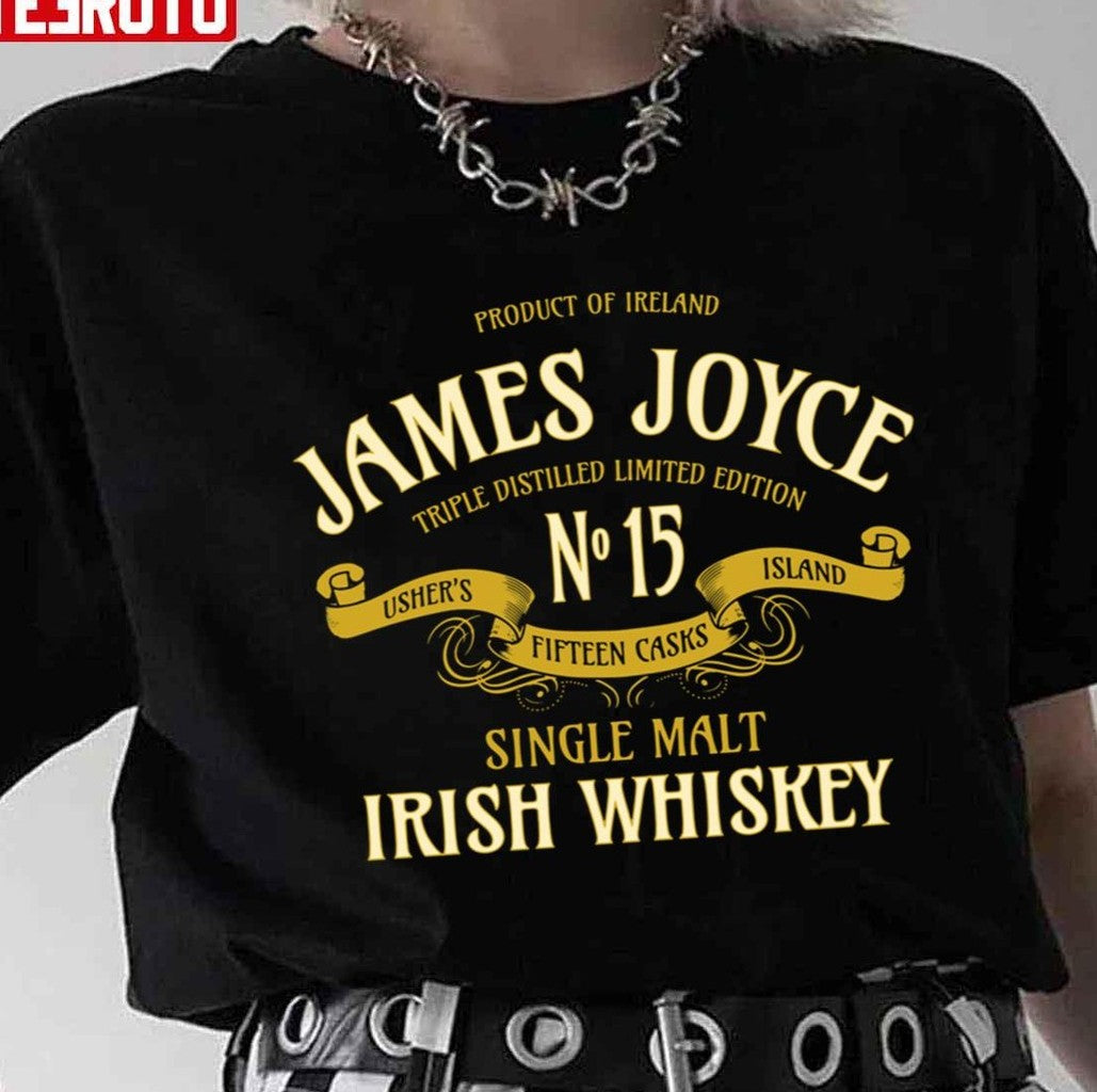 The Greatest Liquor By James Joyce Irish Whisky Unisex T-Shirt Hoodie, Sweatshirt | VibeTeeNation.com (Image 1)