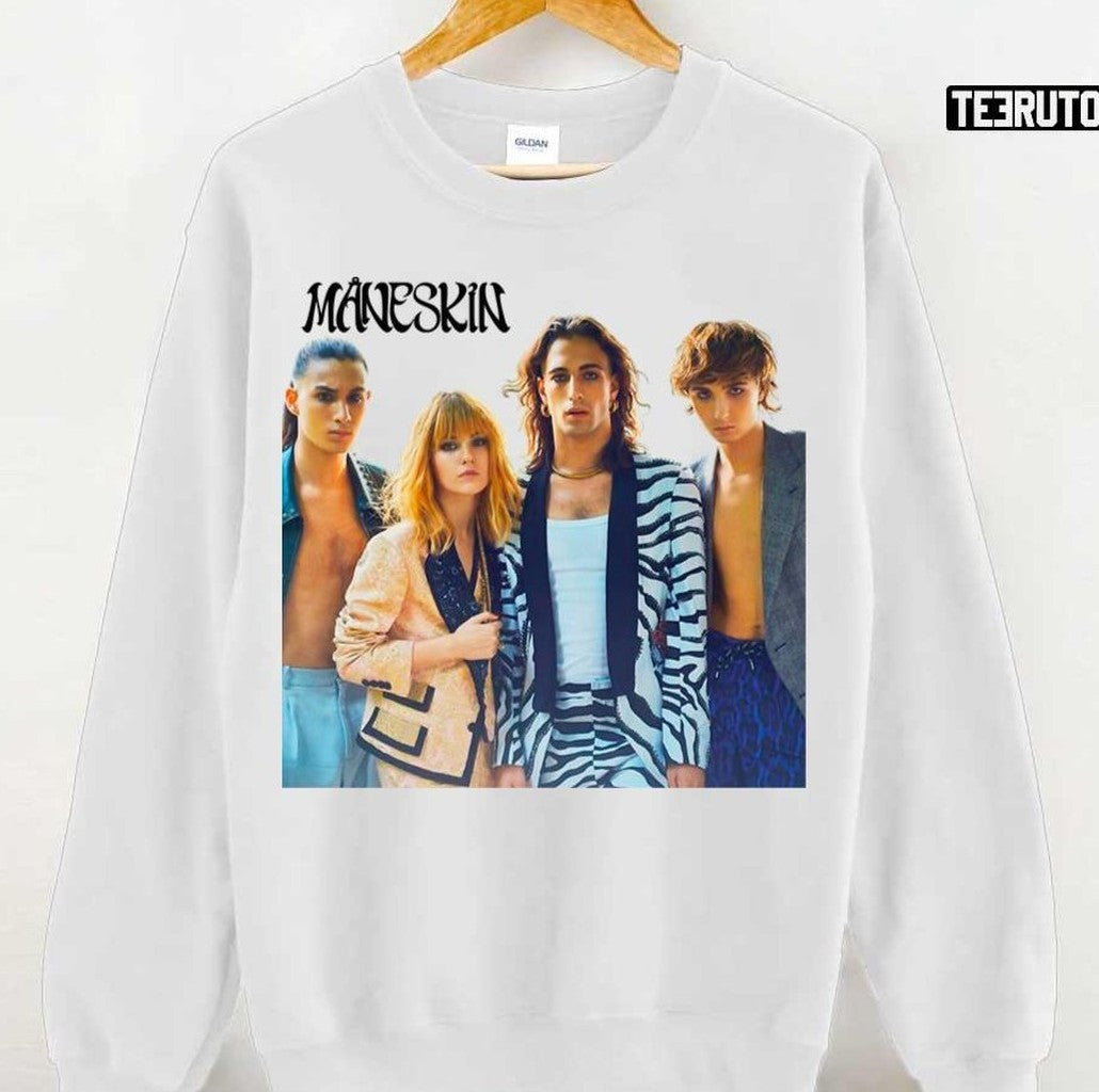 Pop Rock Funk Rock Band Maneskin Unisex T-shirt Hoodie, Sweatshirt | VibeTeeNation.com (Image 3)