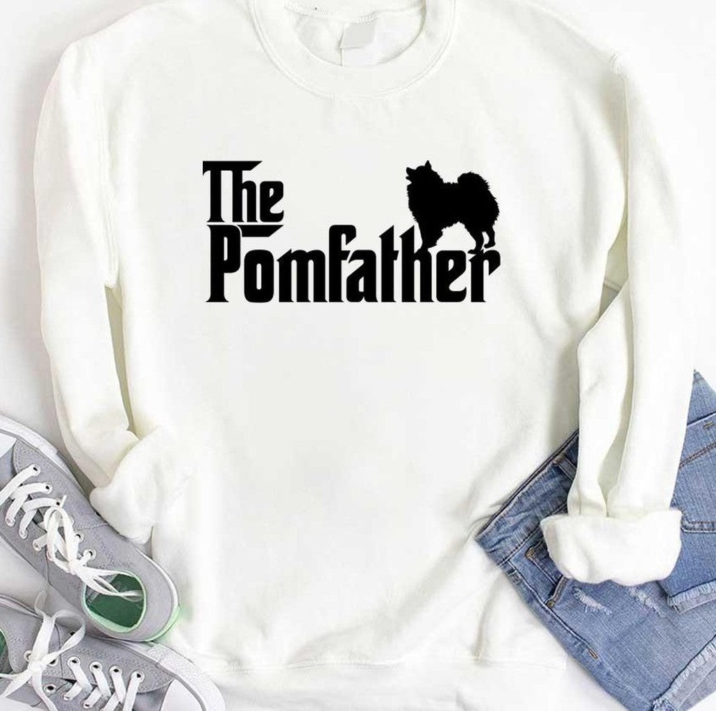 Pomeranian The Pomfather Dad The Pom Father Dog Lover Gift Unisex Hoodie T-Shirts, Sweatshirt | VibeTeeNation.com (Image 2)